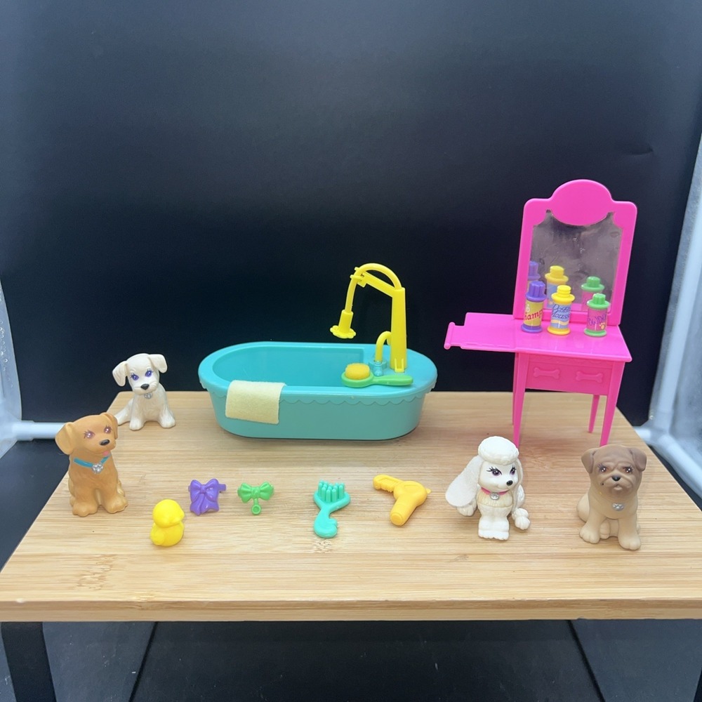 Littlest Pet Shop Kenner 1993 Splash Happy Puppies Bathtub Vintage No 60134